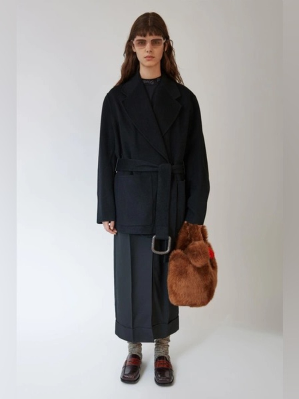 acne studios lilo double wool cashmere coat jacket